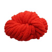 Magideal - Chunky Chenille Hilo Para Tejer Ganchillo Manual Almohada Manta Acrílico Lavable Adecuado Para Principiantes Adultos Proyectos De Manualidades Decorac Rojo