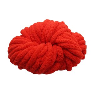 Magideal - Chunky Chenille Hilo Para Tejer Ganchillo Manual Almohada Manta Acrílico Lavable Adecuado Para Principiantes Adultos Proyectos De Manualidades Decorac Rojo