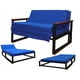 thumbnail image 2 of Futon Metalico Folk 1.5 plaza "Azul", 2 of 2