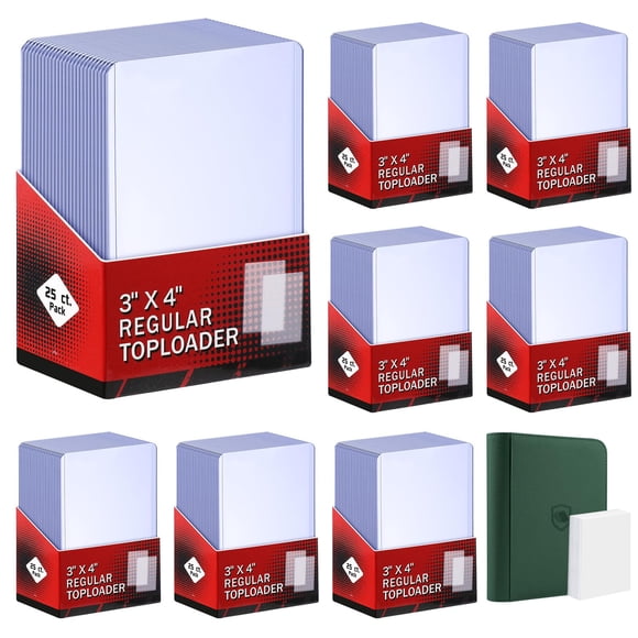 Fundas rígidas para cartas 400 piezas con archivador para top loaders y fundas