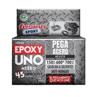 Fusion Epoxy - Adhesivo Epoxy Uno Fusion 100Gr Acero Kit Gris 9X6X5