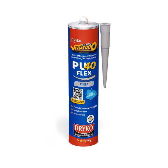 Sellador Dryko Pu40 Flex Poliuretano Gris - 400gr