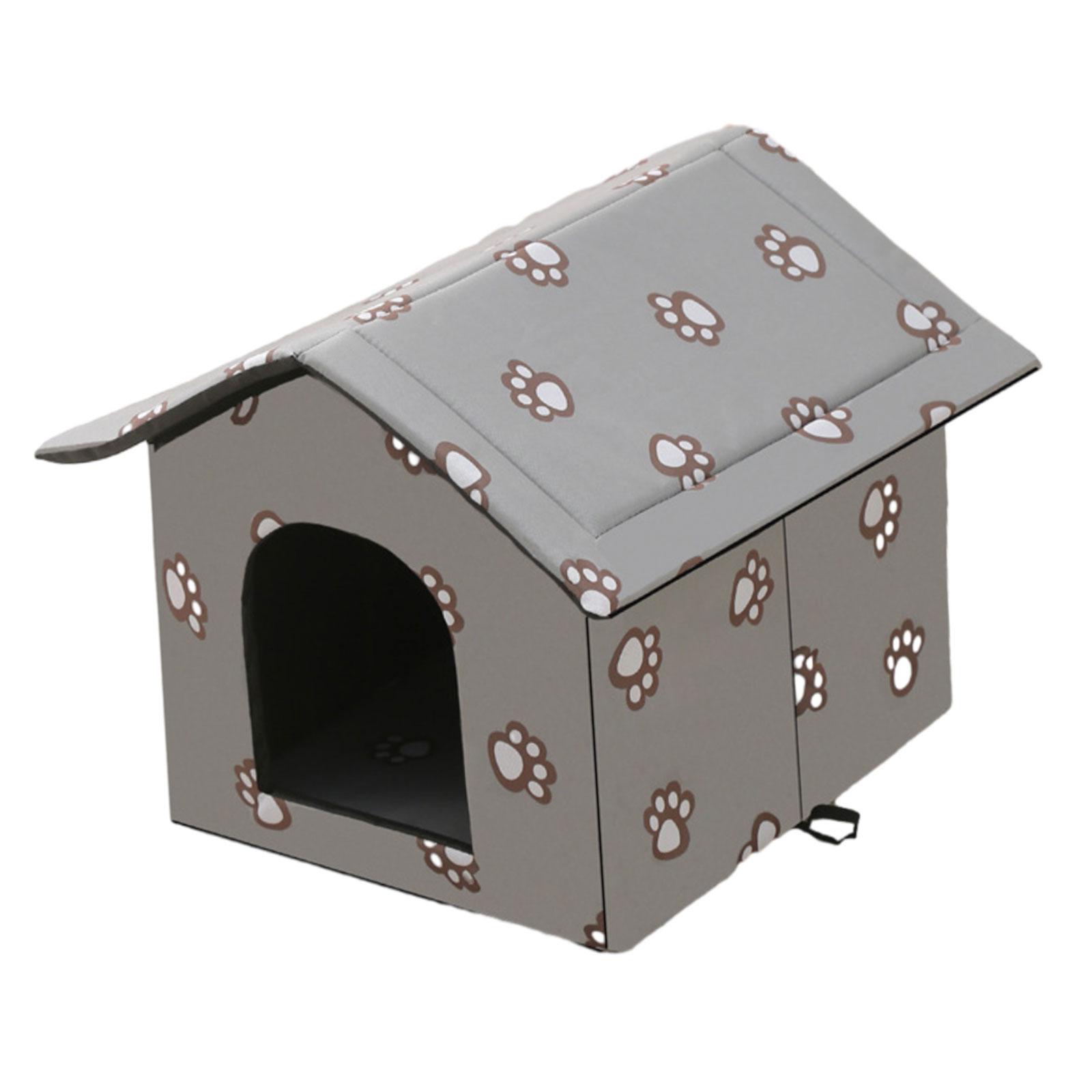 Magideal - Casa Para Gatos Al Aire Libre, Refugio Para Gatos Callejeros Para Cachorros, Gatitos, Perros Pequeños, Cama Cálida Y Aislada, Cueva, Nido Para Gatos, Gris L