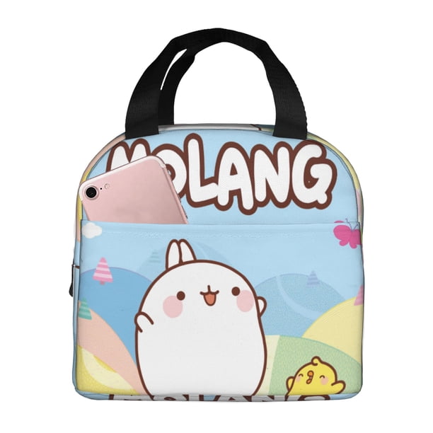 Molang Bolsa Térmica Portátil con Forro de Aluminio Grueso, Bolsa Térmica Impermeable y Hermética para Trabajo, Escuela y Picnic, Nevera Portátil para Entrega de Comida para Adultos y Niños 22*20*13cm