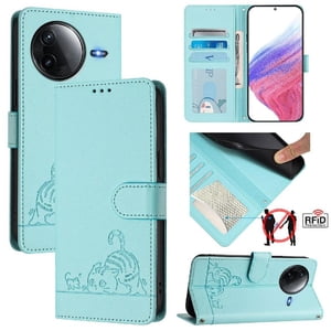 Funda Tipo Cartera Foxdock Para Xiaomi Poco F7 Ultra 5G Con Soporte, Ranuras, Rfid, Diseño De Gato