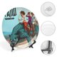 thumbnail image 4 of Iyanu Plato decorativo de porcelana fina (bone china), plato decorativo de cerámica para hogar, oficina, soporte de pared, platos decorativos para dormitorio - 6 pulgadas (15 cm), 4 of 6
