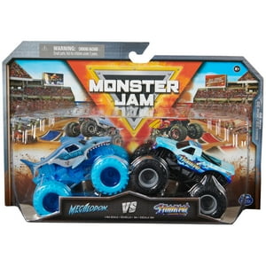 Toy Monster Jam Megalodon Vs. Camiones Fundidos A Presión Enganchados 1:64