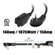 thumbnail image 2 of Cable de extensión FIRMERST de 6 pies, 1875 W, 15 A, enchufe plano de perfil bajo, 2 of 8