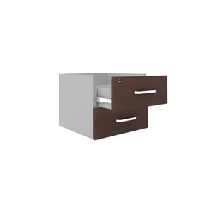 Form Office - Cajonera Melamina Colgante Wengue/Gris