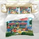 thumbnail image 5 of Caillou Conjunto de sábanas temático, trío de piezas, cómodo y amigable con la piel, diseño único, regalo de decoración para el hogar para familiares, amigos y fans, 90 cm * 190 cm, 5 of 6