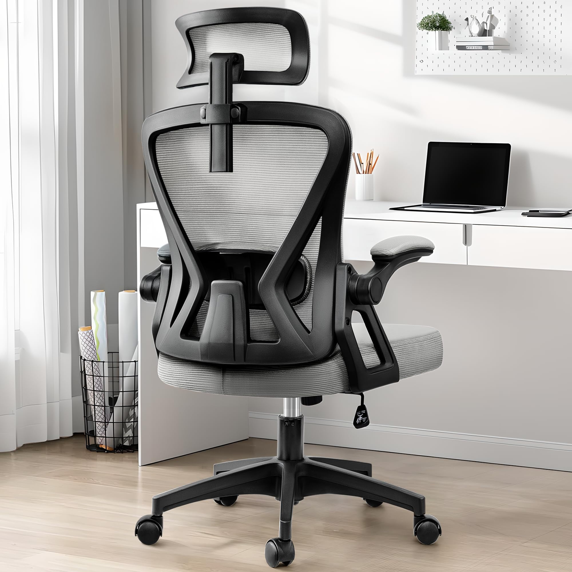 Silla De Oficina Bestglory Ergonómica Con Respaldo Alto De Malla Y Reposacabezas