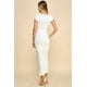thumbnail image 4 of Vestido Largo de Canalé con Cuello Redondo, Mangas Cortas y Forro, 4 of 4