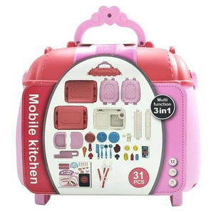 Leonimport - Valija Maleta De Cocina De Juguete Para Niña Juegos Alimento