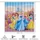 thumbnail image 2 of Princesa Disney-theme 4-Piece Shower Curtain Set with Rugs, Waterproof Bathroom Decor Set Includes Bath Mat, U-Shaped Rug, Toilet Lid Cover and Curtain with Hooks, 2 of 6