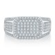 thumbnail image 3 of Anillos de Moissanita para Hombre Anillos de Plata Esterlina 925 con Diamantes Pavé Color D/ E VVS1 Anillos Meñique de Moissanita para Hombre (Talla:5-10), 3 of 7