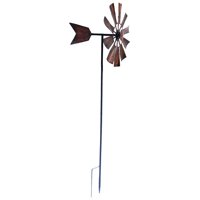 Ioensy - Metal Viento Spinner Jardín Molino De Viento Al Aire Libre Patio Césped Molinete Decoración A