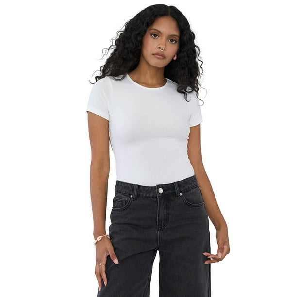 Body Mujer M/C Cuello Redondo Blanco Corona