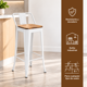 thumbnail image 2 of Pack 4 Taburetes Tolix Asiento De Madera 64cm - Blanco, 2 of 7