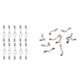 thumbnail image 2 of 20 Tapas De Extremo De Cordón De Cuero Plateado Con Cierre De Langosta, Accesorios De Joyería, 2 of 5