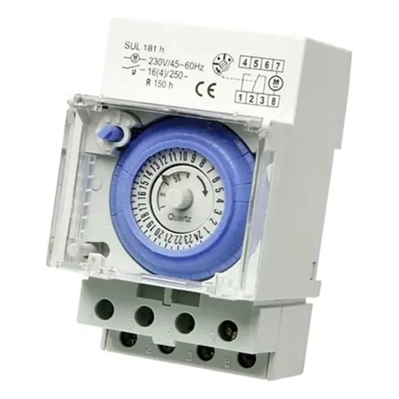 Timer Analógico Mecánico Para 24 Horas Con Batería.
