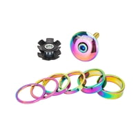 Magideal - Espaciadores De Auriculares Para Bicicleta, Espaciadores De Vástago, Ligeros, Portátiles, Arandelas, Piezas De Reparación, Aleación De Aluminio, Herra Vistoso