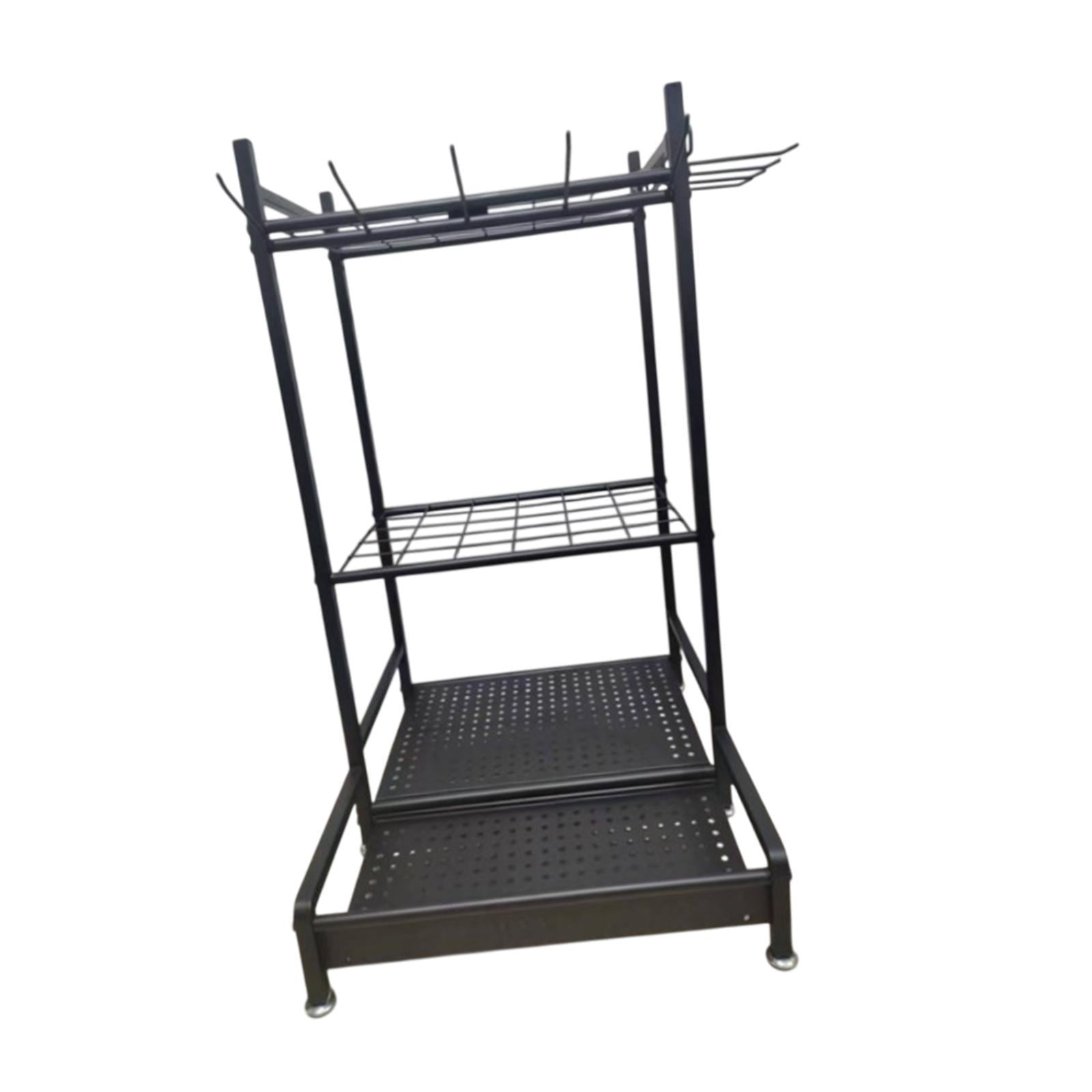 Magideal - Organizador De Herramientas De Jardín, Soporte De Almacenamiento, Organizador Resistente Para El Hogar, Estante De Acero Para Herramientas De Jardín C Sin Ruedas