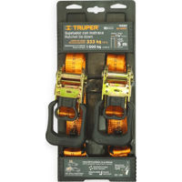 Genérico - Juego 2 Eslinga Cinta Amarre Con Ratchet 1Pulg X 15Ft Makawa Único Color