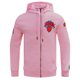 thumbnail image 1 of Sudadera con capucha para hombre Pro Standard NBA Knicks rosa de chenille con cremallera, 1 of 7