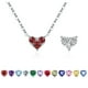 thumbnail image 1 of Collar HESHPAWS 925 Sterling Silver Heart Doble Faz con Zirconia y Caja de Regalo, 1 of 3
