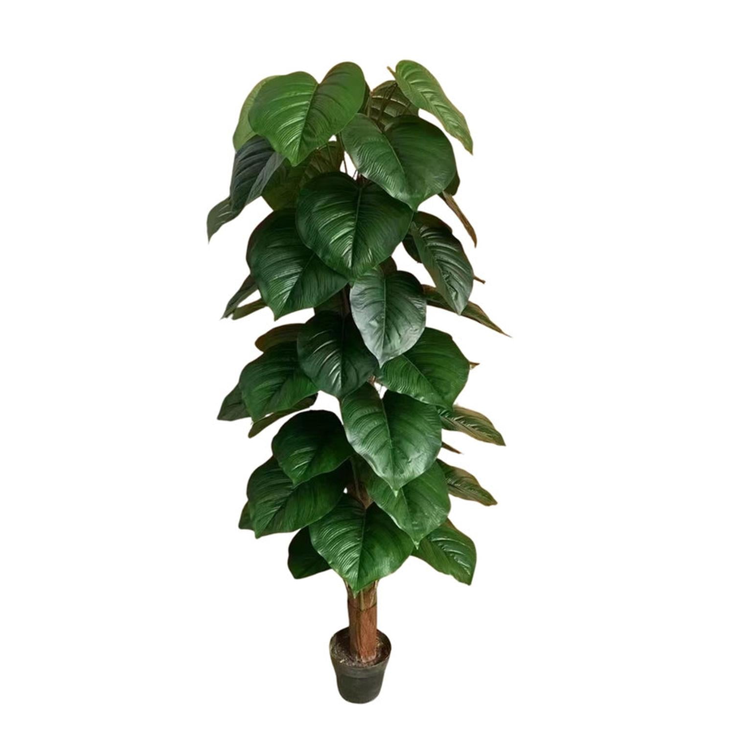 Mobii - Planta Artificial Decorativa De 160 Cm Con Macetero Verde