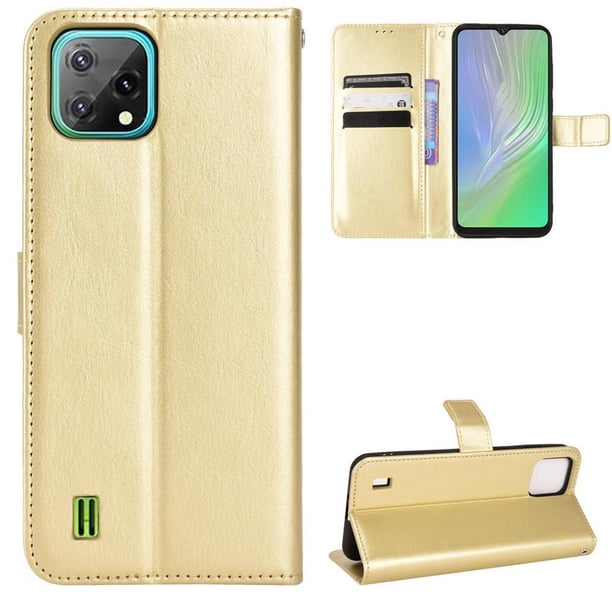 Funda tipo libro para Blackview A55, cartera todo‑en‑uno, funda multifuncional con tarjetero y correa de muñeca desmontable