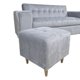 thumbnail image 3 of Sofa Dos Cuerpos Mas Pouf En Felpa Gris Claro, 3 of 3