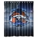 thumbnail image 1 of Cortina de ducha de los Denver Broncos, juego de cortina de baño con ganchos, tamaño 60 x 72 pulgadas, 1 of 3