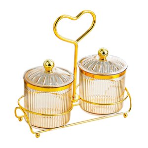 Magideal - Bandeja De Bocadillos De Contenedores De Nueces De Candie Con Una Placa De Cubierta Con Un Soporte, Placa De Fruta Seca Nórdica, Nórdica Múltiple Para 2 Compartimentos