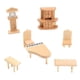 thumbnail image 1 of Juego De Muebles De Casa De Mu?ecas Juego De Sala De Estar De Decoración De Miniaturas De Madera A Escala 1/12, 1 of 5