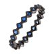 thumbnail image 1 of Anillo ELEGANT CONFETTI Venice en oro negro de 18 quilates con circonita cúbica azul, talla 5, 1 of 4