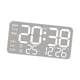 thumbnail image 5 of Reloj De Pared Digital Con Visualización De Fecha Del Mes De La Semana Para Oficina, Aula, Dormitorio, Concha Blanca, 5 of 5