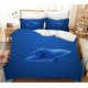 thumbnail image 1 of Dolphin Blue Sea Gift Quilt Duvet Cover Set Super Double3-Piece Bedding Set, 1 of 5