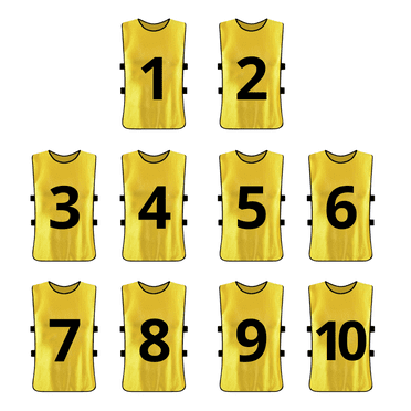 Set de 10 Petos Deportivos Numerados para Adultos Unisex