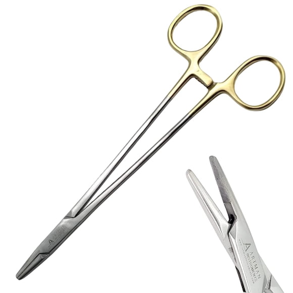 Portaagujas Mayo Hegar Artman Instruments de 8 pulgadas con insertos