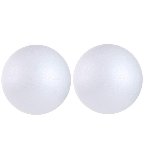 Bolas para manualidades de espuma de poliestireno blancas CCINEE de 17,5 cm, 2 unidades