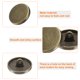 thumbnail image 4 of Uxcell 10pcs 28L Botones de Costura Redondos Planos de Metal 18mm Aleación de Vástago Botón de Repuesto para Traje de Hombre Mujer Abrigo de Lana Camisa Pantalones Artesanías de Costura, Bronce, 4 of 7