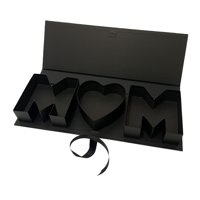 Bothyi - Caja De Flores Vacía Con Forma De Letra De Mamá Día De La Madre Para Celebraciones Aniversario Negro