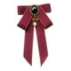 thumbnail image 1 of Broche De Lazo De Cinta Para Mujer, Corbata Preatada Con Lazo Para Uniforme, Blusa, Estudiante, Color Morado Y Rojo, 1 of 3