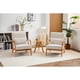 thumbnail image 2 of Mid-Century Modern Accent Chair, Arm Chair Living Room Chairs with Pillow Upholstered Reading Chair with Solid Wood Frame & Living Room Bedroom Balcony (beige), 2 of 3