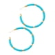 thumbnail image 2 of Pendientes De Aro En Forma De C, Redondos, De Cerámica Blanda, Bohemios, Para Niñas Y Adolescentes, Color Azul, 2 of 5