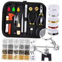 Magideal - 1116 Piezas Kit De Joyería Con Alicates De Joyería Herramientas Alambre De Joyería Y Accesorios De Joyería Para Aretes, Collares, Pulseras Fabricación