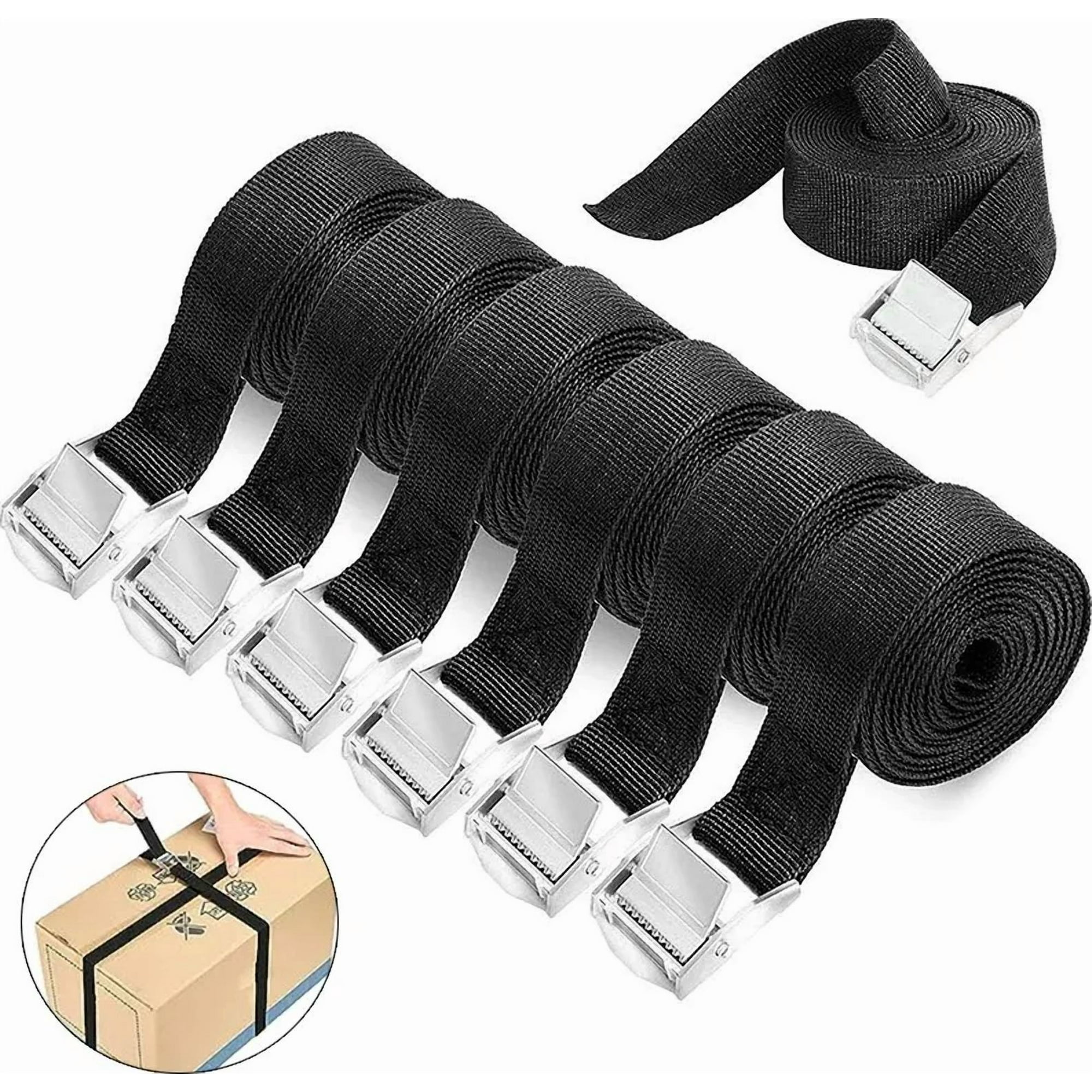 Genérico - 10 Cincho Correa Amarre Trinquete Hebilla Cinta Auto Moto 2m