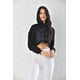 thumbnail image 2 of Poleron Crop Mujer Negro Con Capucha Talla M, 2 of 3