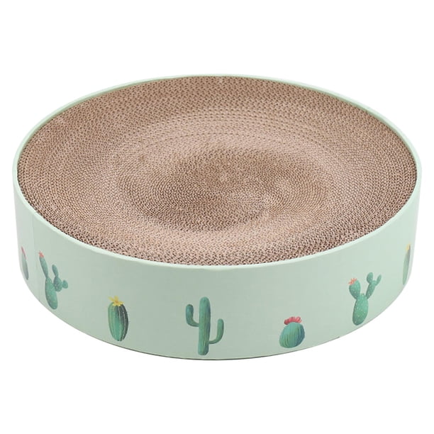 Almohadilla Rascadora para Cama, Redonda para Rascar, para Moler Gatitos, Muebles de Juguete Interactivos, Suministros para Mascotas de Verde